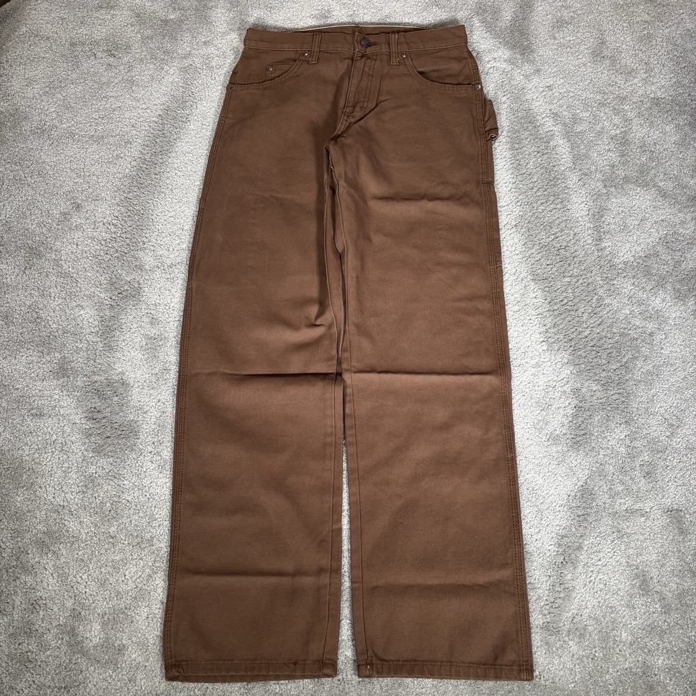Dickies Carpeneter Pants Mens 30x32 Brown Duck Canvas Heavyweight Workwear